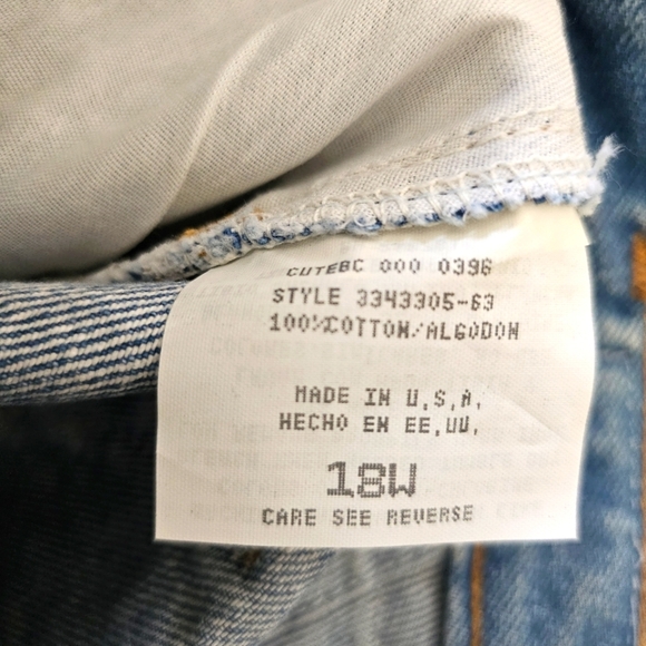New Delta Burke Denim Jeans 18W Petite Vintage Deadstock Plus Blue Relaxed 90s - Picture 9 of 10